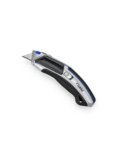 Cutter professionnel robuste Dahle 10891 avec lame trapézoïdale en acier au carbone SK5 - Guide automatique - Corps en métal - P