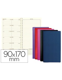 Agenda exacompta semainier poche espace 17 cassandra spirale 90x170mm coloris assortis.