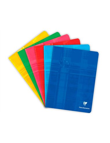 Cahier piqué clairefontaine papier vélin velouté couverture pelliculée a5+ 17x22cm 48 pages 90g séyès.