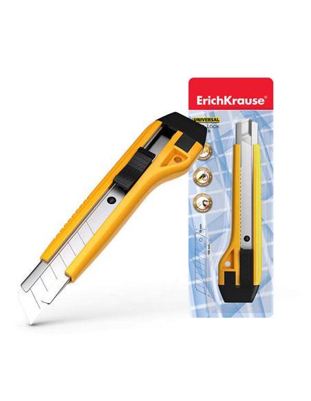 Cutter universel Erichkrause avec serrage automatique - Système de maintien de lame autobloquant - Séparateur intégré - Lame seg