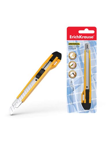 Cutter universel Erichkrause avec serrage automatique - Système de maintien de lame autobloquant - Séparateur intégré - Lame seg