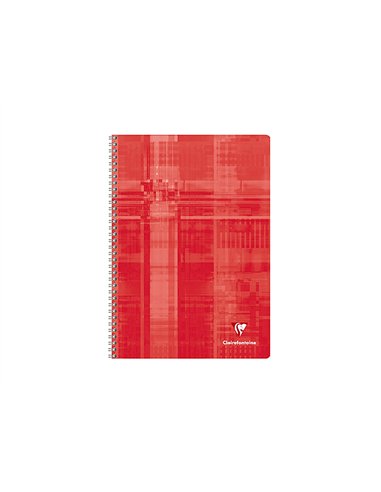 Cahier clairefontaine papier vélin velouté couverture pelliculée reliure intégrale a4 21x29,7cm 100 pages 90g 5x5mm.