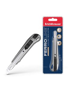 Coupe-métal Erichkrause avec pince automatique - Système de maintien de lame autobloquant - Séparateur intégré - Noir