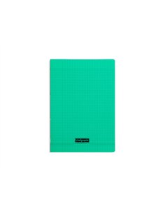 Cahier piqué clairefontaine couverture polypropylène transparente a4 21x29,7cm 96 pages 90g séyès coloris vert. 2