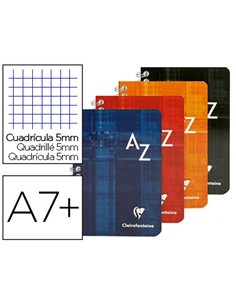 Répertoire clairefontaine reliure intégrale papier vélin velouté couverture lavable 95x140mm 100 pages 90g 5x5mm.