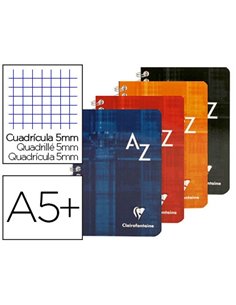 Répertoire clairefontaine reliure intégrale papier vélin velouté couverture lavable 170x220mm 100 pages 90g 5x5mm.