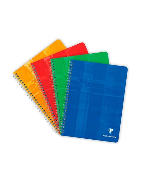 Cahier clairefontaine papier vélin velouté couverture pelliculée reliure intégrale a5+ 17x22cm 100 pages 90g séyès.