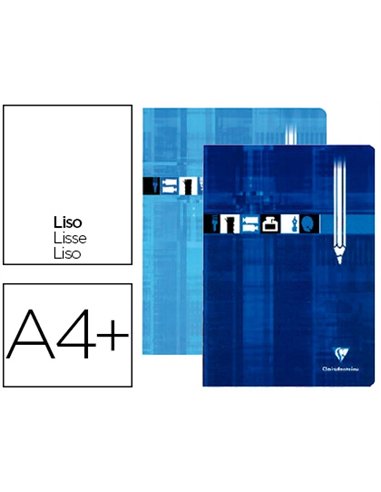 Cahier dessin piqué clairefontaine extra blanc couverture pelliculée a4+ 24x32cm 32 pages 125g uni.