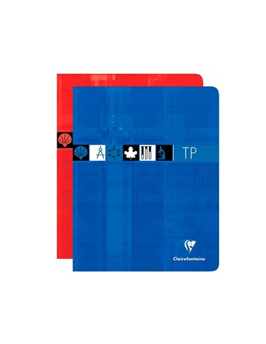 Cahier piqué clairefontaine travaux pratiques papier vélin velouté a5+ 17x22cm 80 pages 40 séyès/40 unies 90g.