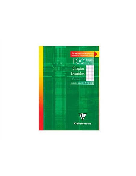 Copie double clairefontaine a4 210x297mm papier vélin velouté 100p 90g 5x5mm perforées étui verni.