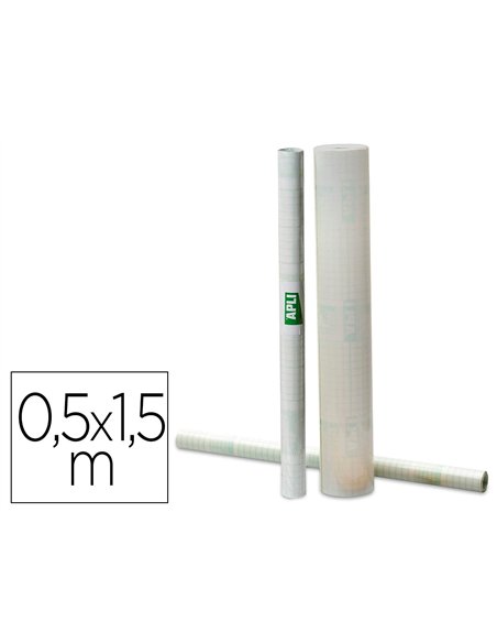 Film adhésif apli pvc 50 microns brillant rouleau transparent 0,5x1,5m.