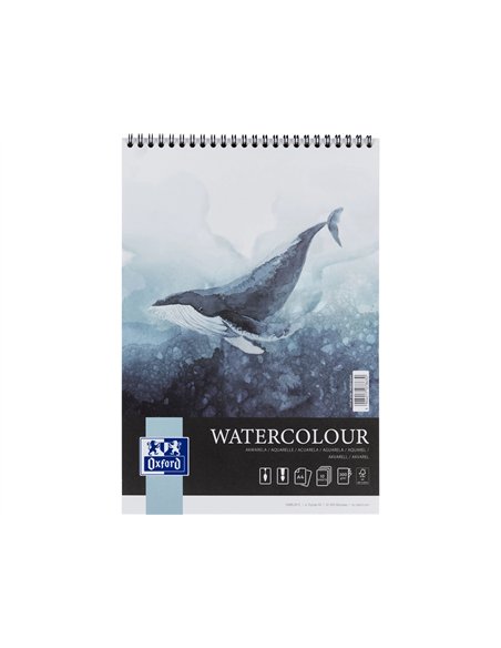 Bloc watercolour oxford art 210x297 reliure integrale 10 feuilles 300g.
