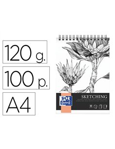 Bloc sketching oxford integral reliure spirale a4 100 pages 120g.