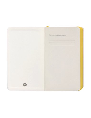 Carnet a6 antartik notes lignecouverture souple fermeture elastique jaune 100 pages 80gr coloris lilas.