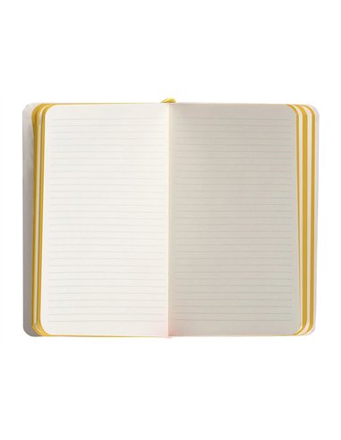 Carnet a6 antartik notes lignecouverture souple fermeture elastique jaune 100 pages 80gr coloris lilas.