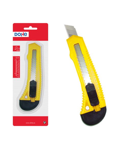 Coupe-plastique robuste Dohe - Lames en acier cassables - Système de verrouillage de la lame - Guide en plastique