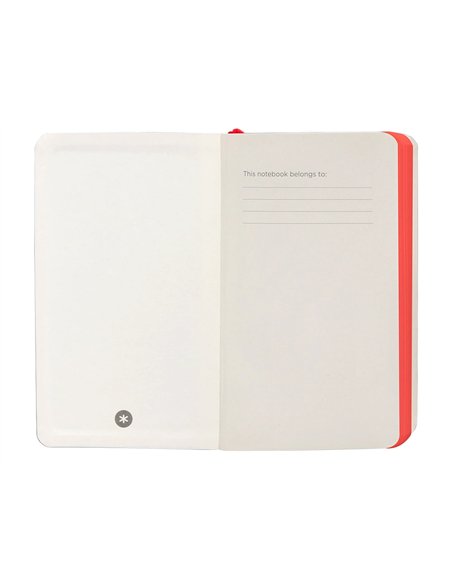 Carnet a6 antartik notes lignecouverture souple fermeture elastique rouge 100 pages 80grcoloris noir.