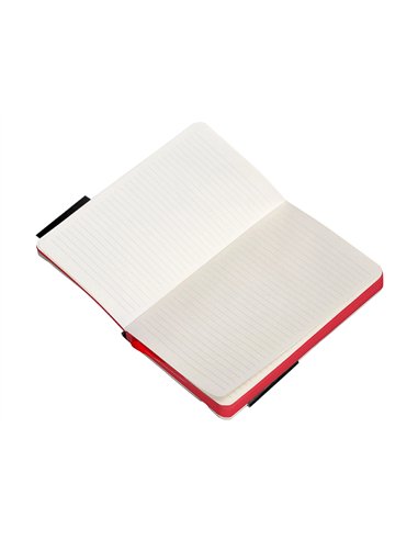Carnet a6 antartik notes lignecouverture souple fermeture elastique rouge 100 pages 80grcoloris noir.