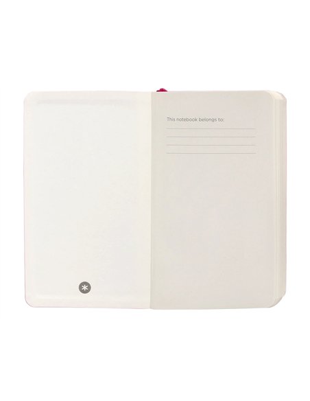 Carnet a6 antartik notes lignecouverture souple fermeture elastique 100 pages 80gr coloris framboise.