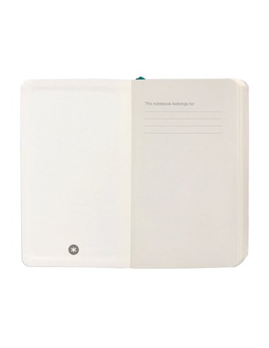Carnet a6 antartik notes lignecouverture souple fermeture elastique 100 pages 80gr coloris vert paon.