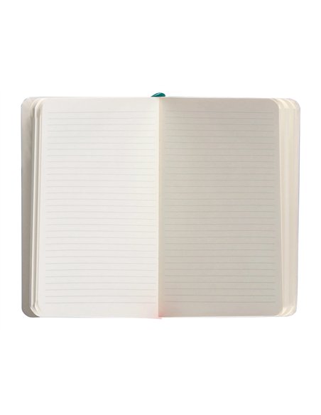Carnet a6 antartik notes lignecouverture souple fermeture elastique 100 pages 80gr coloris vert paon.