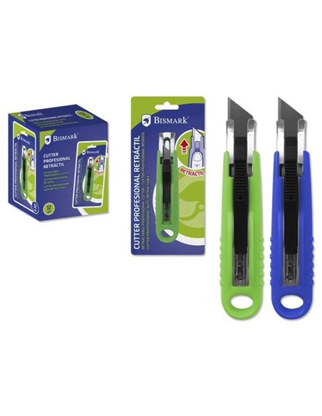 Cutter rétractable professionnel Bismark - Manche en plastique