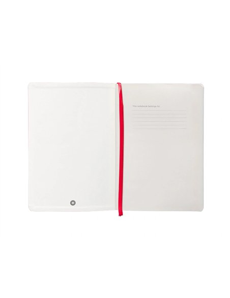 Carnet a5 antartik notes lignecouverture souple fermeture elastique 100 pages 80gr coloris rouge.
