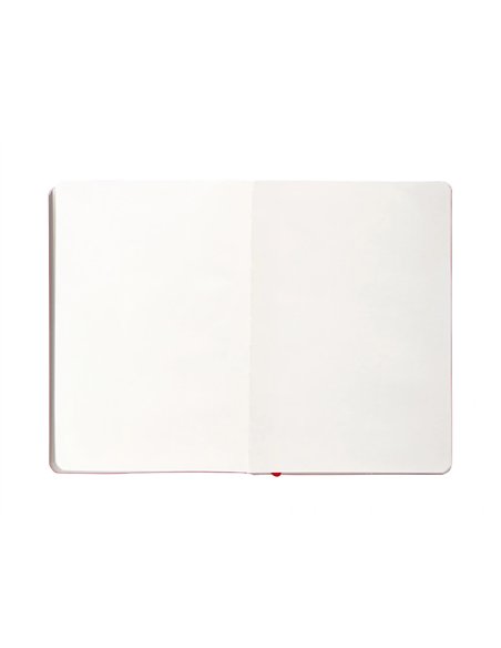 Carnet a5 antartik notes papier uni ivoire couverture souple fermeture elastique 100pages 80gr coloris rouge.