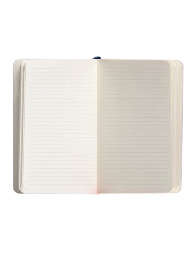 Carnet a6 antartik notes lignecouverture souple fermeture elastique 100 pages 80gr coloris bleu marine.