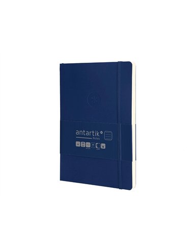 Carnet a5 antartik notes lignecouverture souple fermeture elastique 100 pages 80gr coloris bleu marine.