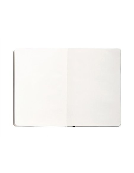 Carnet a5 antartik notes papier uni ivoire couverture souple fermeture elastique 100pages 80gr coloris noir.