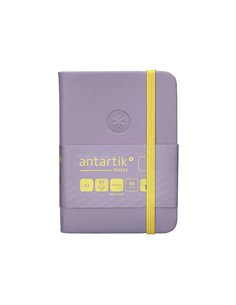 Carnet a7 antartik notes papier uni ivoire couverture rigide fermeture elastique jaune 80 pages 80gr coloris lilas. 2