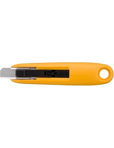 Lame de sécurité auto-rétractable Olfa SK-7 - Manche en acier inoxydable - Sécurité maximale - Utilisation ambidextre