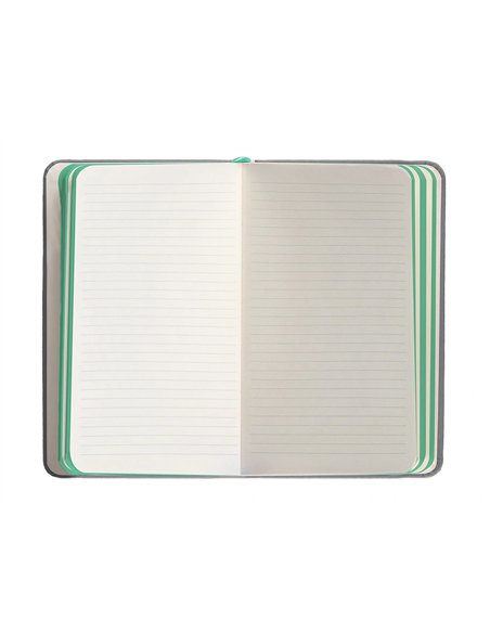 Carnet a6 antartik notes lignecouverture rigide fermeture elastique turquoise 100 pages 80gr coloris gris.