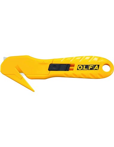 Couteau de sécurité Olfa SK-10 à lame dissimulée - Acier inoxydable - Sécurité maximale - Utilisation ambidextre