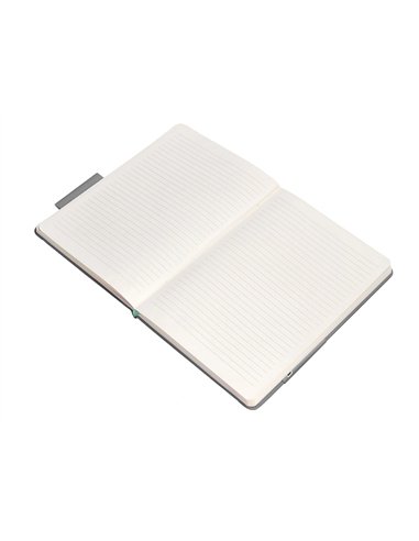 Carnet a5 antartik notes lignecouverture rigide fermeture elastique turquoise 100 pages 80gr coloris gris.