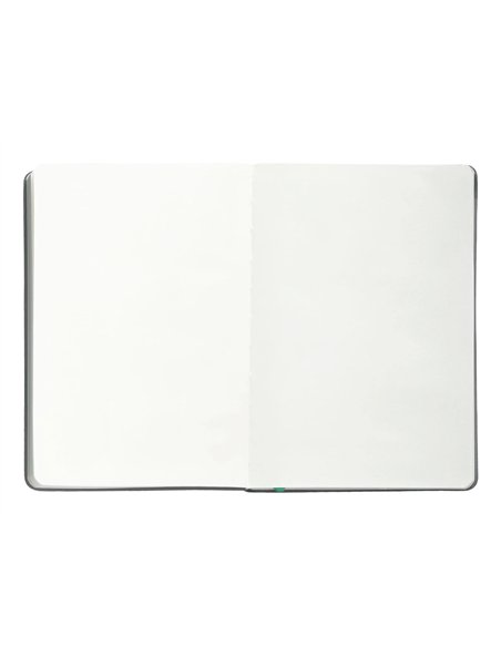 Carnet a5 antartik notes papier uni ivoire couverture rigide fermeture elastique turquoise 100 pages 80gr coloris gris.