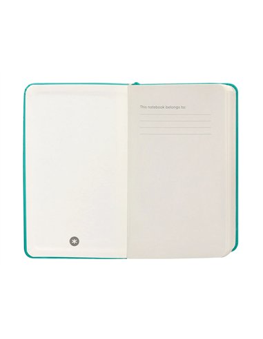 Carnet a6 antartik notes papier uni ivoire couverture rigide fermeture elastique 100pages 80gr coloris vert menthe.