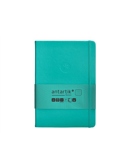 Carnet a5 antartik notes lignecouverture rigide fermeture elastique 100 pages 80gr coloris vert menthe.