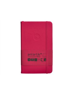 Carnet a6 antartik notes papier uni ivoire couverture rigide fermeture elastique 100pages 80gr coloris framboise. 2
