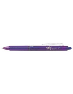 Stylo gel effaçable rétractable Pilot Frixion Clicker - Stylo bille 0,7 mm - Trait 0,4 mm - Poignée ergonomique - Violet