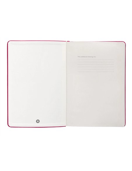 Carnet a5 antartik notes lignecouverture rigide fermeture elastique 100 pages 80gr coloris framboise.
