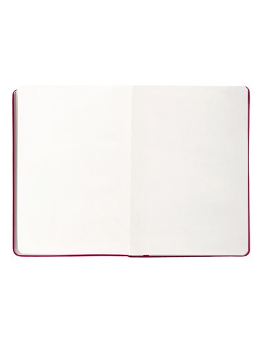 Carnet a5 antartik notes papier uni ivoire couverture rigide fermeture elastique 100pages 80gr coloris framboise.
