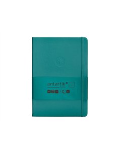 Carnet a5 antartik notes lignecouverture rigide fermeture elastique 100 pages 80gr coloris vert paon. 2