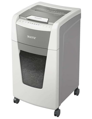 Destructeur de documents automatique Leitz IQ 300 Autofeed P5 Micro-Cut - 300 feuilles, alimentation automatique, 8 feuilles man