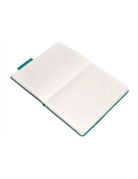 Carnet a5 antartik notes lignecouverture rigide fermeture elastique 100 pages 80gr coloris vert paon.