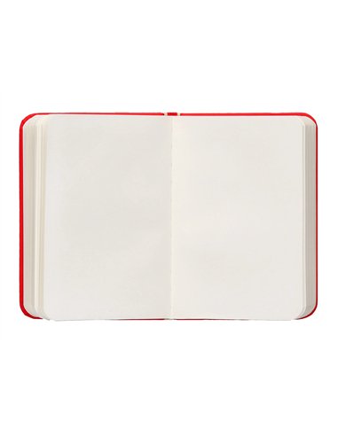 Carnet a7 antartik notes papier uni ivoire couverture rigide fermeture elastique 80 pages 80gr coloris rouge.