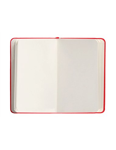 Carnet a6 antartik notes papier uni ivoire couverture rigide fermeture elastique 100pages 80gr coloris rouge.