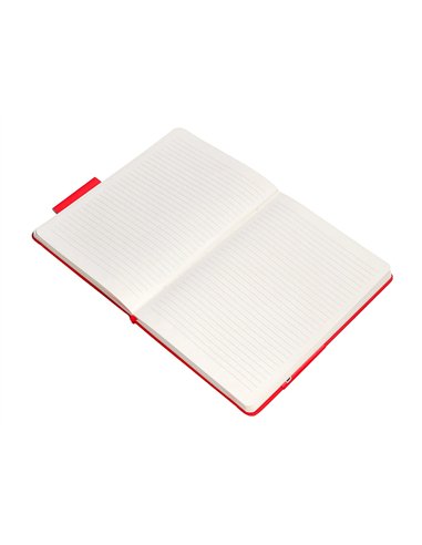 Carnet a5 antartik notes lignecouverture rigide fermeture elastique 100 pages 80gr coloris rouge.