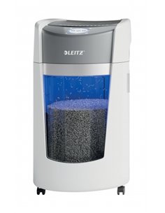 Destructeur de documents manuel Leitz IQ OptiMax Office DIN P5 - Détruit jusqu'à 10 feuilles - Autonomie continue de 120 m - Cor